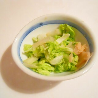 箸休めの小鉢☆山東菜と甘酢生姜の塩麹和え